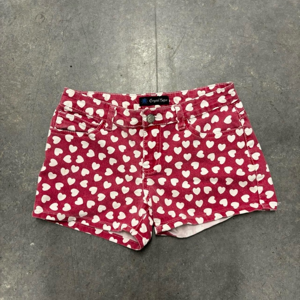 Vintage Y2K Crystal Vogue Heart Shorts